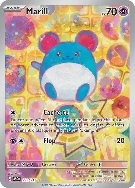 Carte Pokémon Marill 232/217 Héros Transcendants