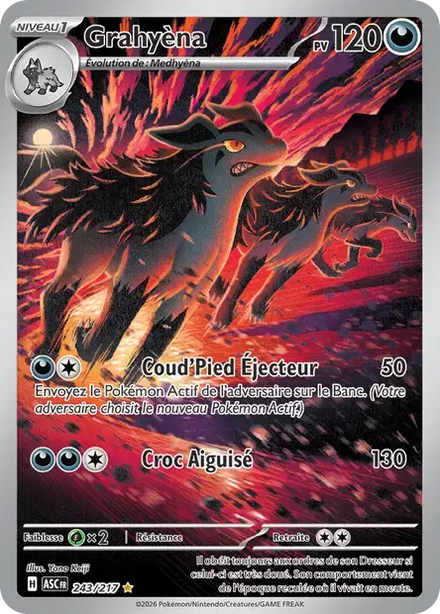 Carte Pokémon Grahyèna 243/217 Héros Transcendants