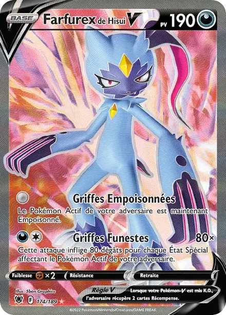 Carte Pokémon Farfurex de Hisui V 174/189 Astres Radieux