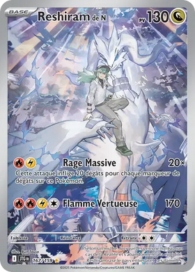 Carte Pokémon Reshiram de N 167/159 Aventures Ensemble
