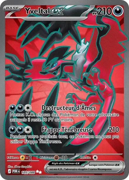 Carte Pokémon Yveltal ex 105/088 Équilibre Parfait