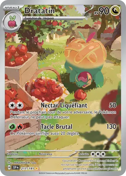 Carte Pokémon Dratatin 211/191 Étincelles Déferlantes