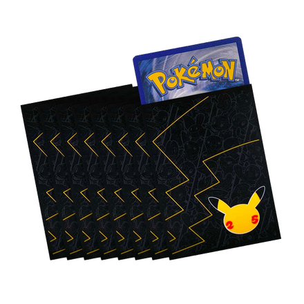 Sleeve Logo 25 ans Pikachu, ETB Célébrations, protège-cartes (sleeve) pour cartes Pokémon