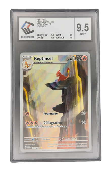 Reptincel IR, carte Pokemon française gradée 9,5 scellée en slab