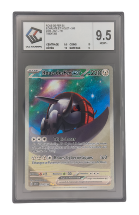 Roue-de-Fer ex SAR, carte Pokemon française gradée 9,5 scellée en slab