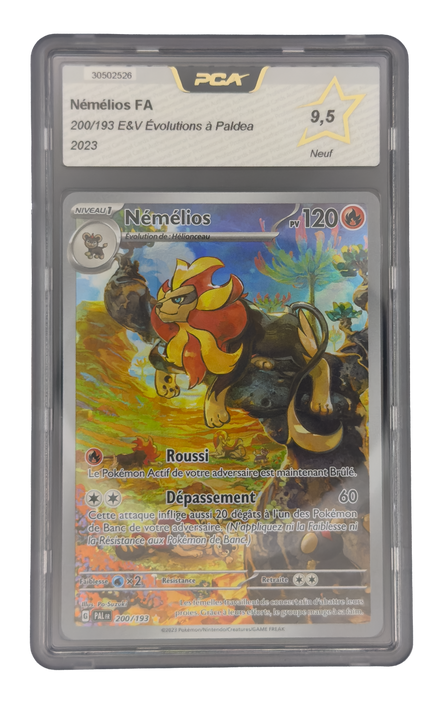 Némélios AR, carte Pokemon française gradée 9,5 scellée en slab