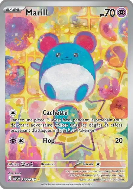 Carte Pokémon Marill 232/217 Héros Transcendants
