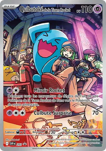 Carte Pokémon Quiboutoké de la Team Rocket 203 SVP Black Star Promos