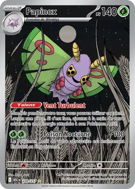 Carte Pokémon Papinox 220/217 Héros Transcendants