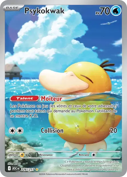 Carte Pokémon Psykokwak 226/217 Héros Transcendants