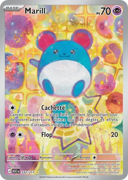 Carte Pokémon Marill 232/217 Héros Transcendants