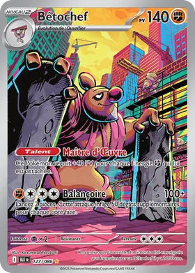 Carte Pokémon Bétochef 127/086 Foudre Noire