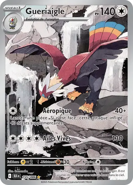 Carte Pokémon Gueriaigle 155/086 Foudre Noire