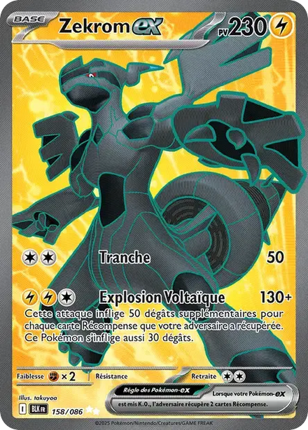 Carte Pokémon Zekrom ex 158/086 Foudre Noire