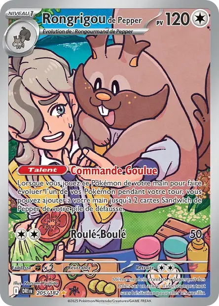 Carte Pokémon Rongrigou de Pepper 205/182 Rivalités Destinées