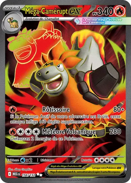 Mega Camerupt ex · Mega Evolution · MEG 156/132 · NM