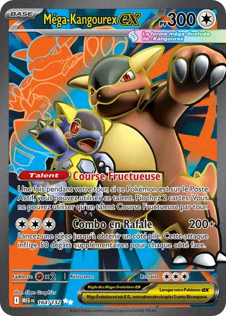 Carte Pokémon Méga-Kangourex ex 164/132 Méga-Évolution