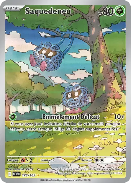 Carte Pokémon Saquedeneu 178/165 151