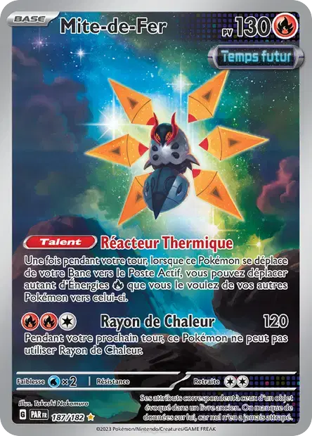 Carte Pokémon Mite-de-Fer 187/182 Faille Paradoxe