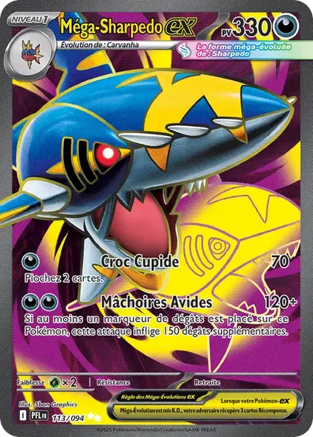 Mega Sharpedo ex · Phantasmal Flames · PFL 113/094 · NM