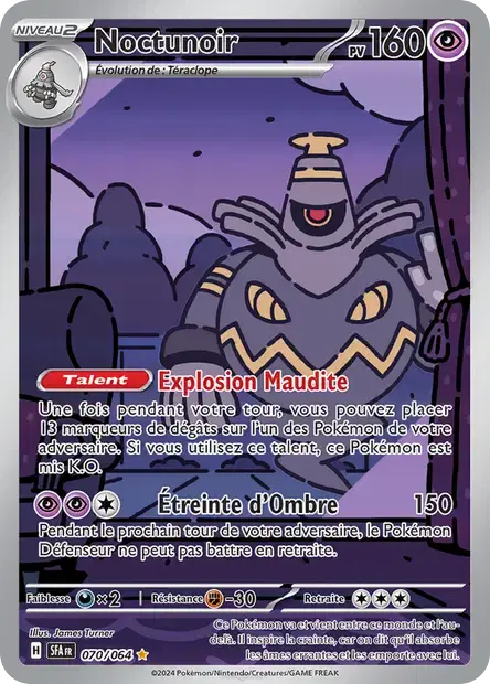Carte Pokémon Noctunoir 070/064 Fable Nébuleuse