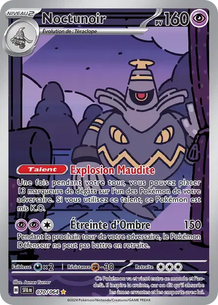 Carte Pokémon Noctunoir 070/064 Fable Nébuleuse