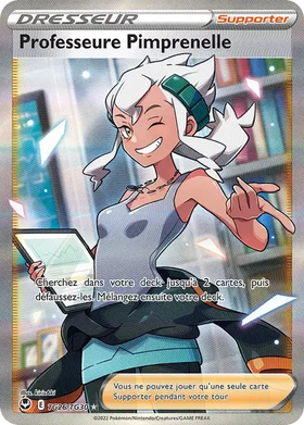 Carte Pokémon Professeure Pimprenelle TG26/TG30 Tempête Argentée