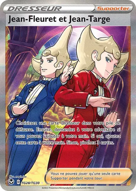 Carte Pokémon Jean-Fleuret et Jean-Targe TG28/TG30 Tempête Argentée