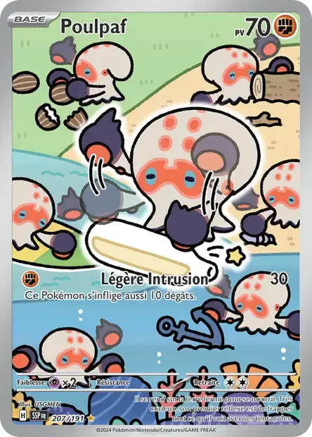 Carte Pokémon Poulpaf 207/191 Étincelles Déferlantes