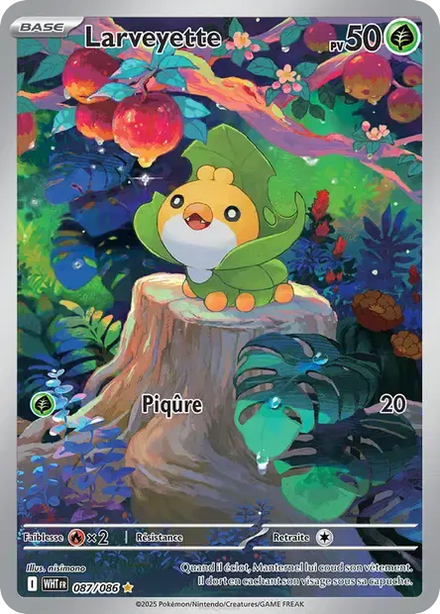 Carte Pokémon Larveyette 087/086 Flamme Blanche
