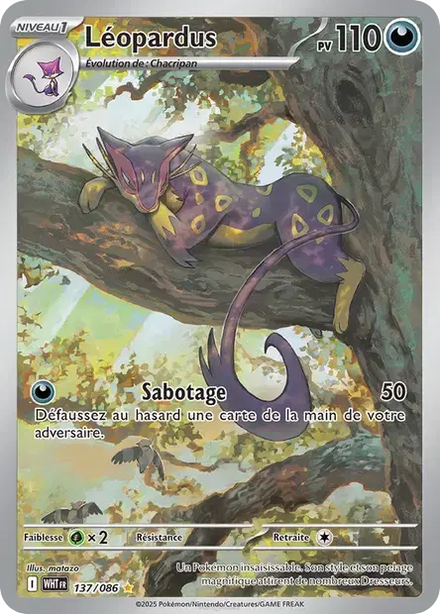 Carte Pokémon Léopardus 137/086 Flamme Blanche