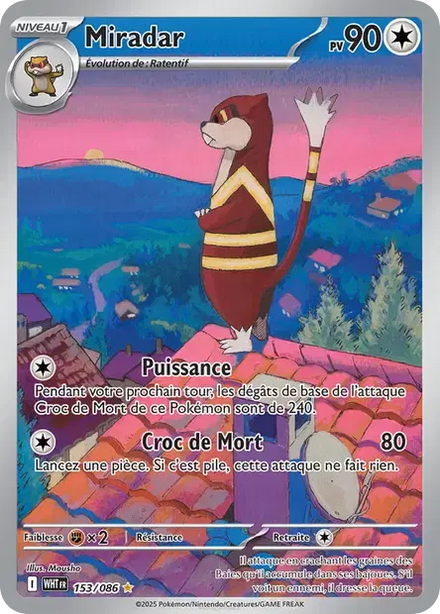 Carte Pokémon Miradar 153/086 Flamme Blanche