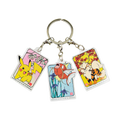 Porte-clés acrylique triple Pikachu · Magicarpe · Arcanin , Motif japonais (Wagara), porte-clés de collection Pokémon