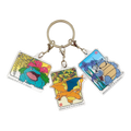 Porte-clés acrylique triple Florizarre · Dracaufeu · Tortank , Motif japonais (Wagara), porte-clés de collection Pokémon