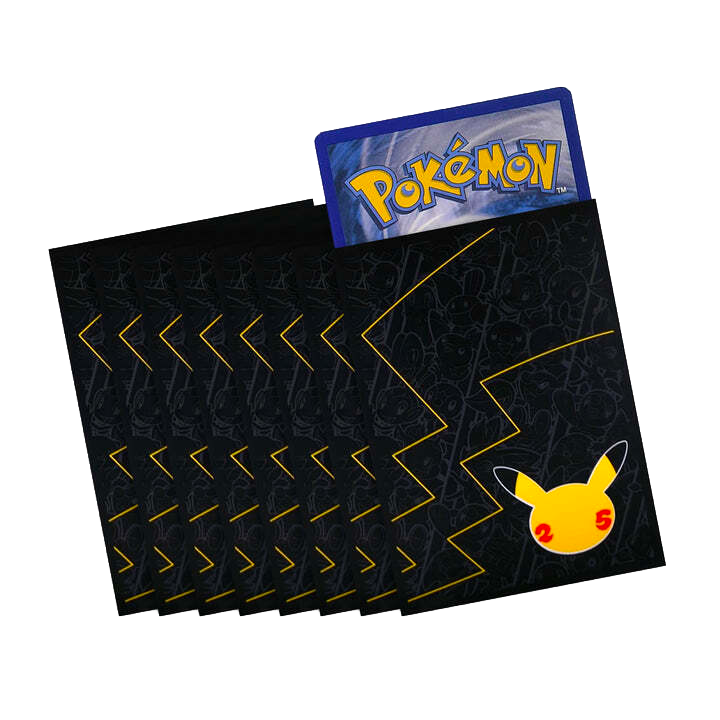 Sleeve Logo 25 ans Pikachu, ETB Célébrations, protège-cartes (sleeve) pour cartes Pokémon