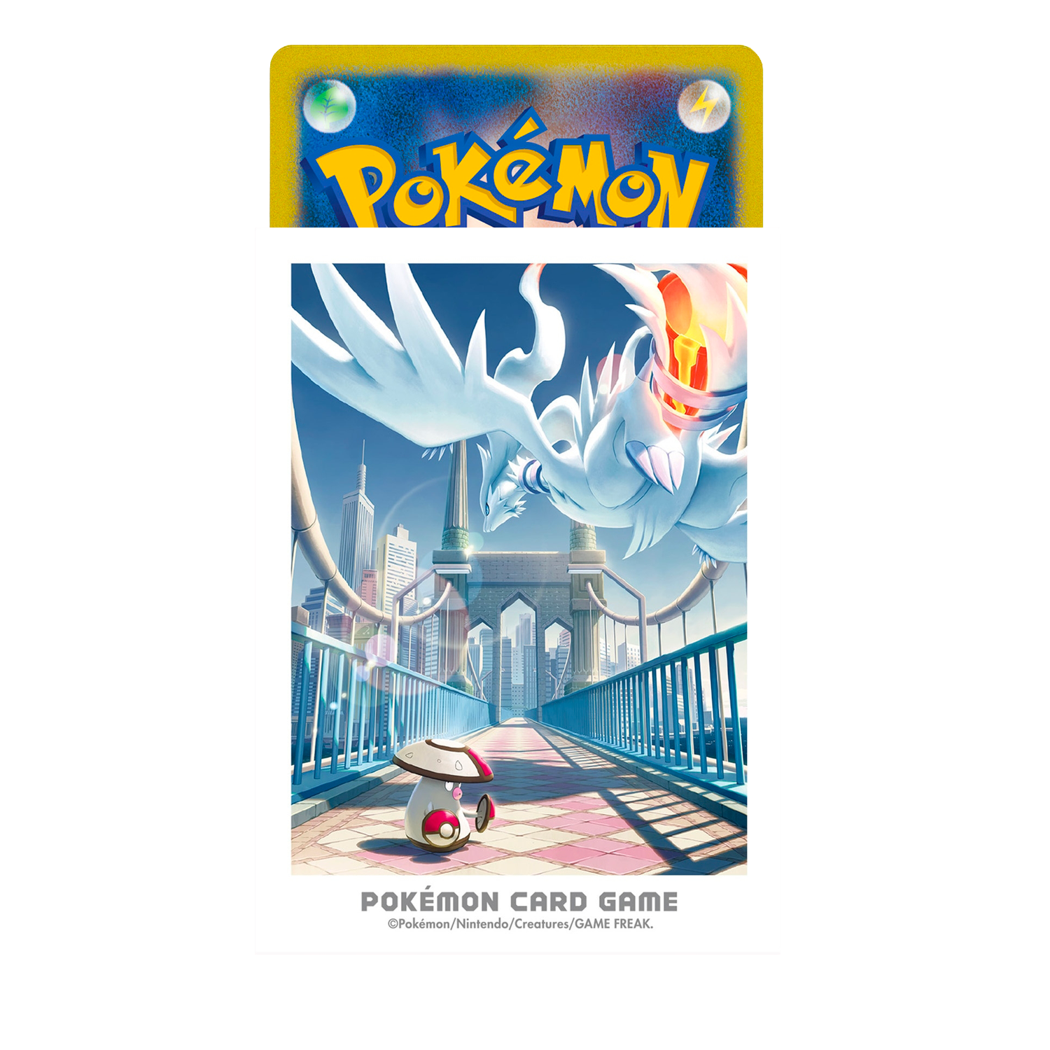 Sleeve GYM, Reshiram & Gaulet , L'aventure d'Unys, protège-cartes (sleeve) pour cartes Pokémon