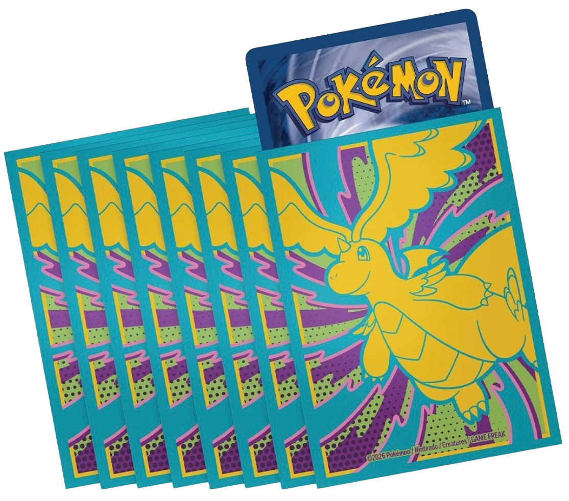Sleeve Mega-Dracolosse, ETB Hero Transcendants, protège-cartes (sleeve) pour cartes Pokémon