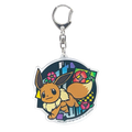 Porte-clés acrylique Evoli , Style papier découpé (Kirie), porte-clés de collection Pokémon