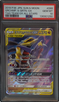 Carchacrok & Giratina-GX RR, carte Pokémon japonaise gradée PSA 10 scellée en slab