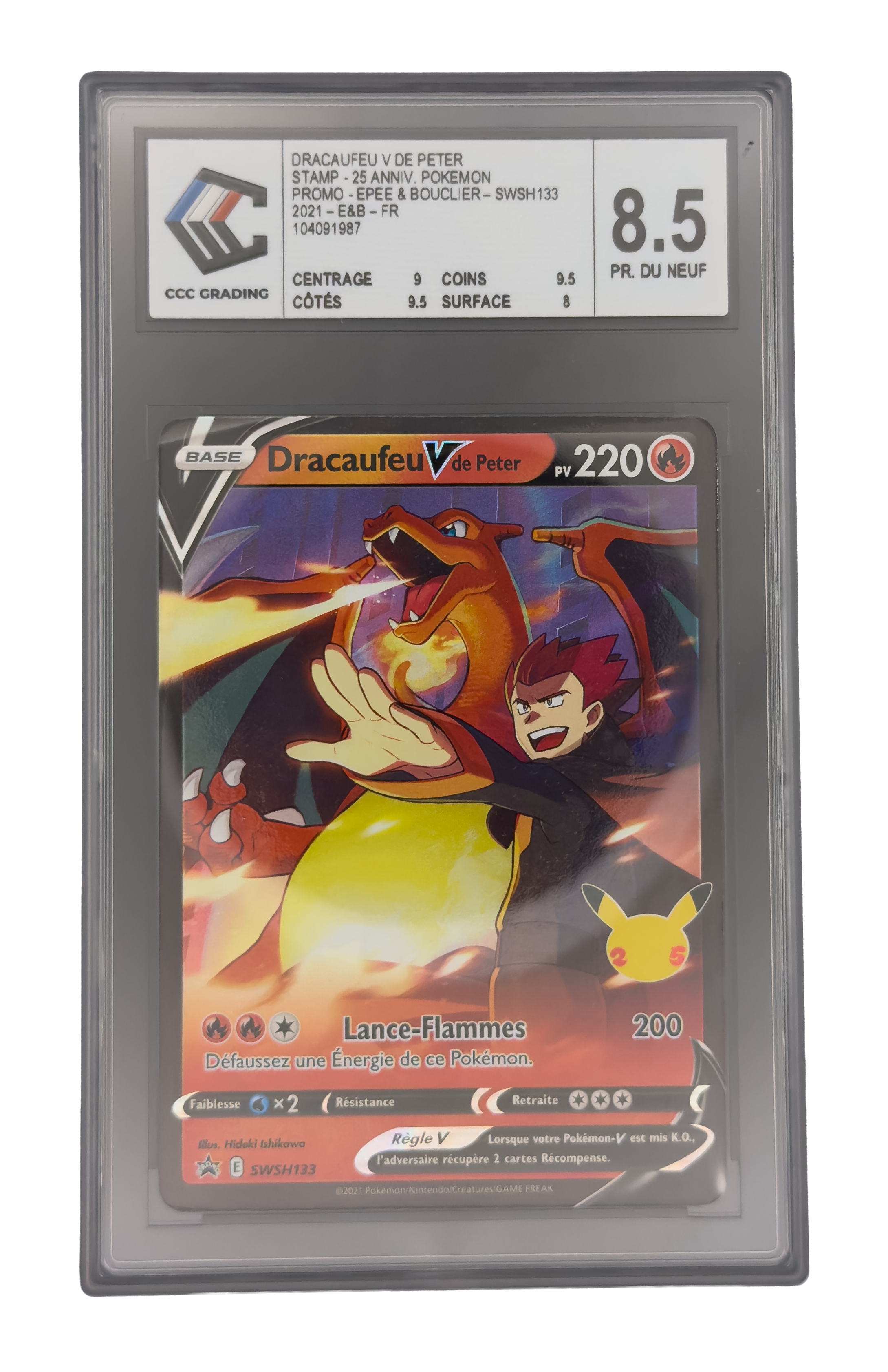 Charizard V by Peter Promo — Graded Card CCC 8.5