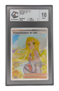 Détermination de Lilie SAR, carte Pokemon française gradée 10 scellée en slab