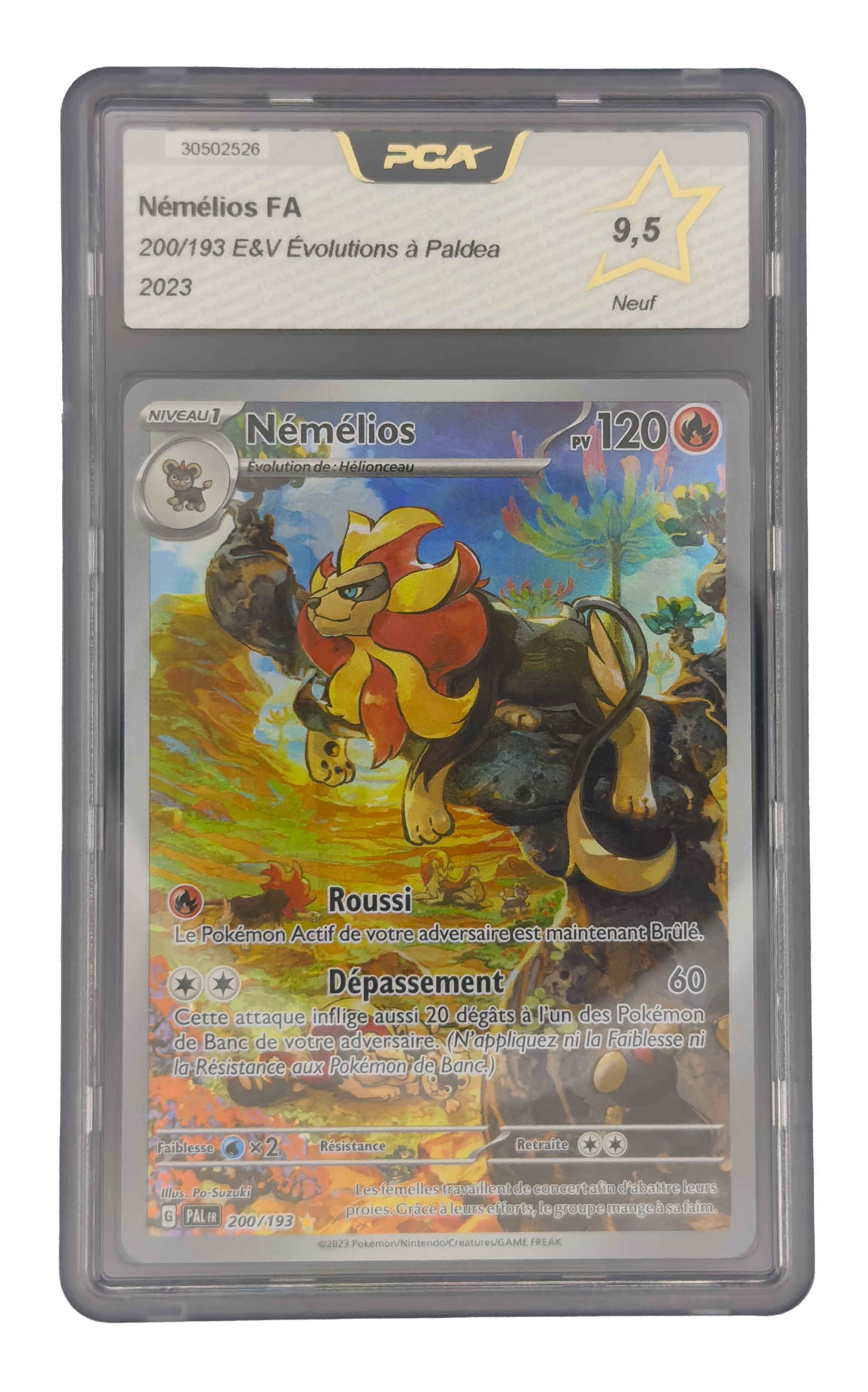 Némélios AR, carte Pokemon française gradée 9,5 scellée en slab