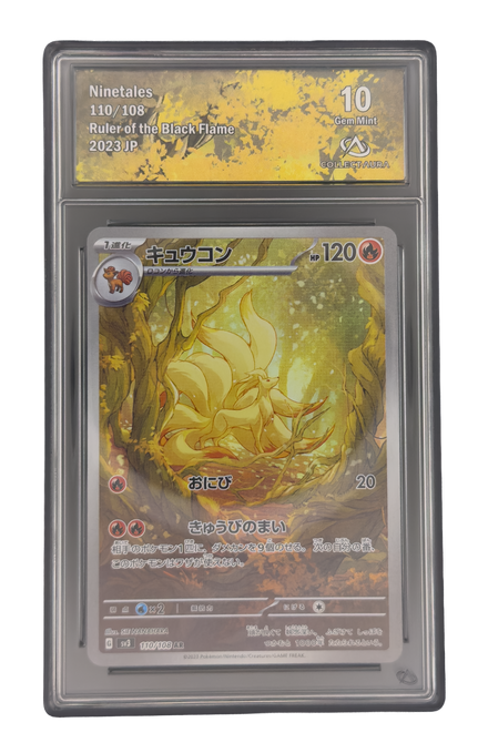 Feunard AR, carte Pokemon japonaise gradée 10 scellée en slab