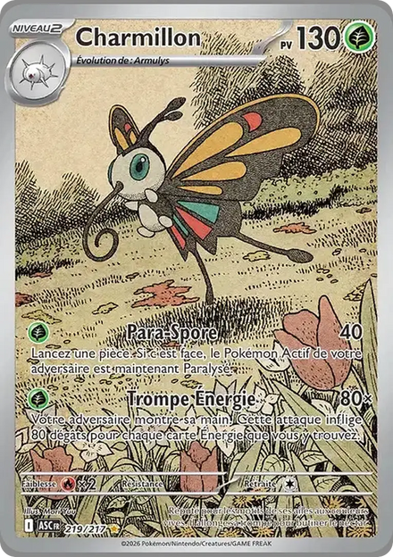 Carte Pokémon Charmillon 219/217 Héros Transcendants