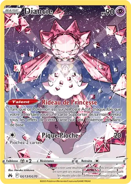 Carte Pokémon Diancie GG13/GG70 Zénith Suprême