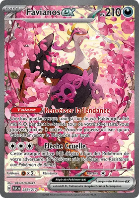 Carte Pokémon Favianos ex 288/217 Héros Transcendants