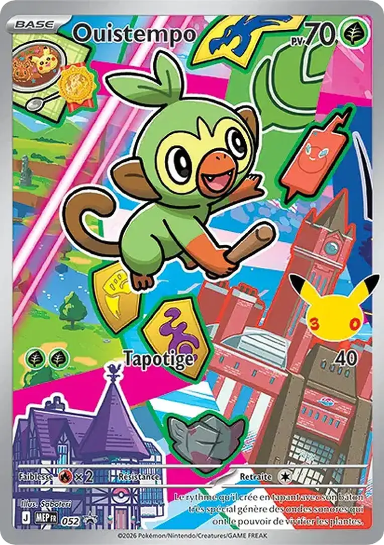 Carte Pokémon Ouistempo (サルノリ) 052 MEP Black Star Promos