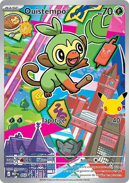 Carte Pokémon Ouistempo (サルノリ) 052 MEP Black Star Promos