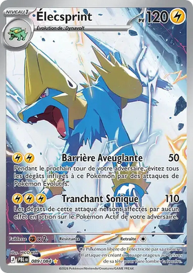 Carte Pokémon Élecsprint (ゼブライカ) 089/084 Nuit Noire
