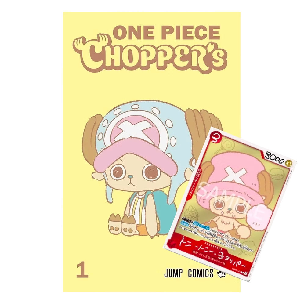 Tony Tony Chopper EB02-003 Promo + Manga Chopper’s Vol.1, produit One Piece japonais scellé d'origine
